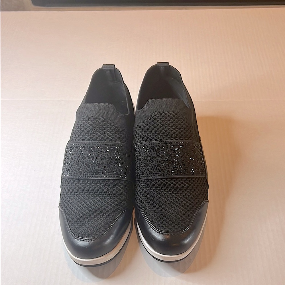 Anne Klein Black Slip-On Sneakers